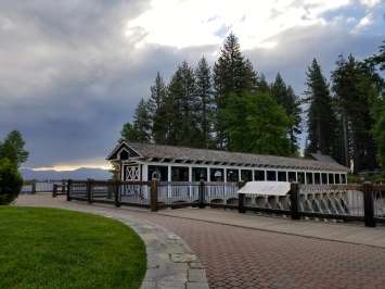 A historic 2-lane covered vehicle bridge that was built to connect the north & west shores of Lake Tahoe