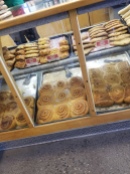 Giant cinnamon rolls and cookies at Wheat Montana Bakery